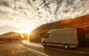 Delivery,Van,On,A,Country,Road